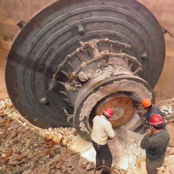 Ball Mill End Cap Sand Removal